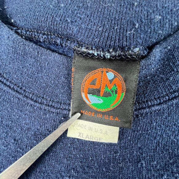 VTG 90s West Virginia Mountaineers Sweatshirt Extra Large Blue Faded Crewneck - Picture 11 of 16